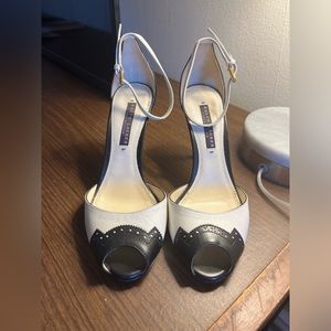 Ralph Lauren purple label strappy heel.